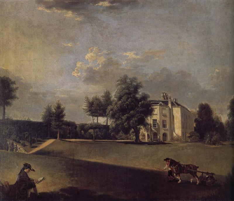 Johann Zoffany A view of the grounds of  Hampton House oil painting picture